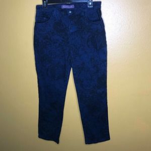 Gloria Vanderbilt Jeans Blue Pattern Amanda 10 Short